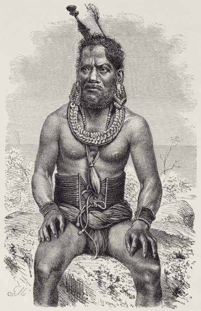 Man of the Ruk Islands, from The History of Mankind, Vol.1, by Prof. Friedrich Ratzel, 1896 by English School